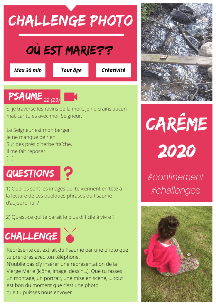 Fiche challenge photo